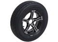  ST205/75R15 TIRE AND BLACK LIGER ALUMINUM RIM