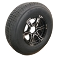 ST225/75R15 TIRE AND BLACK LIGER ALUMINUM RIM