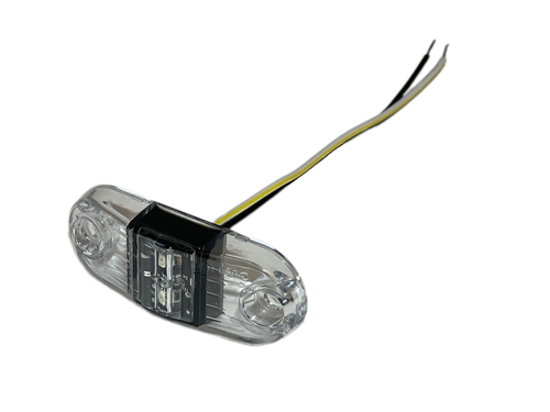 S17 Style Marker Light with Clear Lens and Amber LED - 6" pigtail 