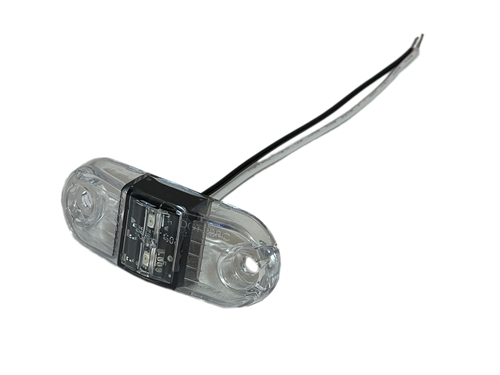 S17 Style Marker Light with Clear Lens and Red LED - 6" pigtail 