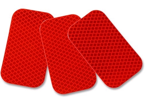 Red Reflector, 2" x 3.5" Sticker (Sold Individually)
