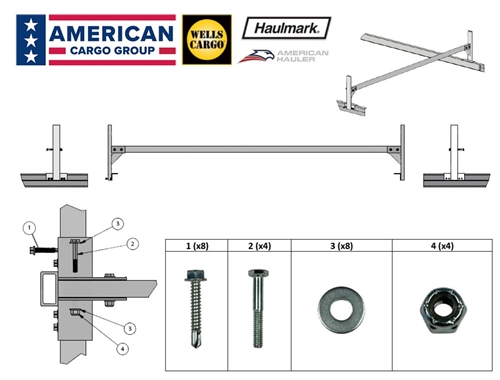 Multiple Roof Rack for 7-Wide Flat Roof