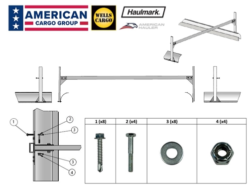 Multiple Roof Rack for 7-Wide Round Roof